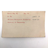 Set of 21 Graphite Drawings of Hand Guns on Card Catalog Index Cards