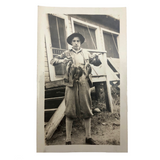 Little Gull Lake, Minnesota "Me and Bluegills" c. 1930s  Black and White Photo