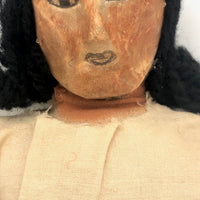 Beautiful Native American Cloth Doll with Hand-painted Papier Mache Head