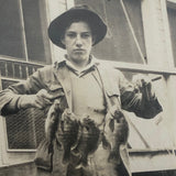 Little Gull Lake, Minnesota "Me and Bluegills" c. 1930s  Black and White Photo