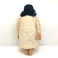 Beautiful Native American Cloth Doll with Hand-painted Papier Mache Head