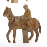Hand-drawn Stand-up Paper Soldiers on Horseback