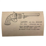 Set of 21 Graphite Drawings of Hand Guns on Card Catalog Index Cards