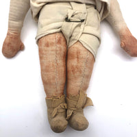 Beautiful Native American Cloth Doll with Hand-painted Papier Mache Head