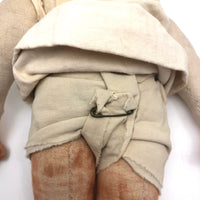 Beautiful Native American Cloth Doll with Hand-painted Papier Mache Head