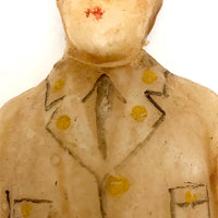 Handmade Beeswax WWII WAC (Women's Army Corp) Figural Candle