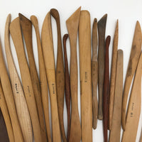 Lot of Wooden Clay Sculpting Tools, Mostly Japanese