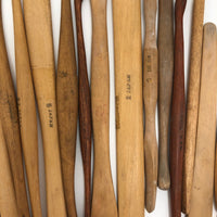 Lot of Wooden Clay Sculpting Tools, Mostly Japanese