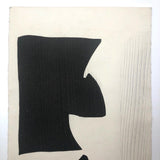 French Abstract Modern Signed Print in the Manner of Ubac and Soulages, 1978
