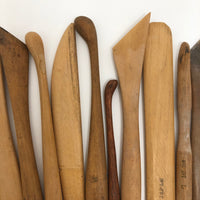 Lot of Wooden Clay Sculpting Tools, Mostly Japanese