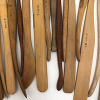 Lot of Wooden Clay Sculpting Tools, Mostly Japanese