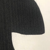 French Abstract Modern Signed Print in the Manner of Ubac and Soulages, 1978