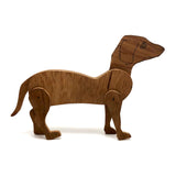 Handmade Jointed Wooden Animals with Hand-drawn Faces