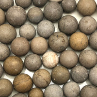 Nice Big Lot of Old Clay Marbles in Shades of Gray