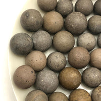 Nice Big Lot of Old Clay Marbles in Shades of Gray