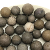 Nice Big Lot of Old Clay Marbles in Shades of Gray