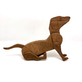 Handmade Jointed Wooden Animals with Hand-drawn Faces