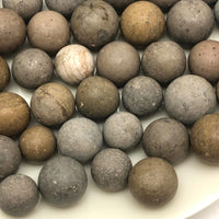 Nice Big Lot of Old Clay Marbles in Shades of Gray