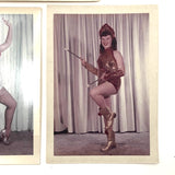 Fabulously Posed Girl in her Dance Costumes, Set of 3 Vintage Photos