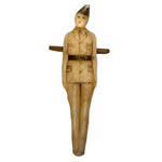 Handmade Beeswax WWII WAC (Women's Army Corp) Figural Candle