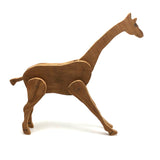 Handmade Jointed Wooden Animals with Hand-drawn Faces