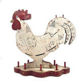 Rooster Sewing Caddy with Incredible Alligatored Crest and Waddle!