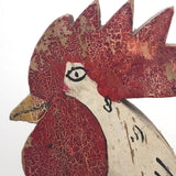 Rooster Sewing Caddy with Incredible Alligatored Crest and Waddle!