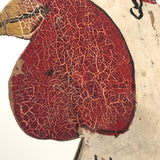 Rooster Sewing Caddy with Incredible Alligatored Crest and Waddle!