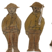 Hand-drawn Stand-up Paper Soldiers with Trumpeter