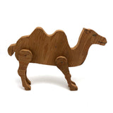 Handmade Jointed Wooden Animals with Hand-drawn Faces