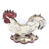 Rooster Sewing Caddy with Incredible Alligatored Crest and Waddle!