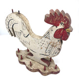 Rooster Sewing Caddy with Incredible Alligatored Crest and Waddle!