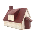 Sweet Old Handmade Red and White Painted Wooden House