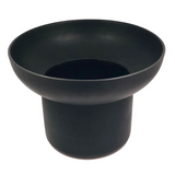 Large Mid-Century Matte Black Italian Ceramic Planter