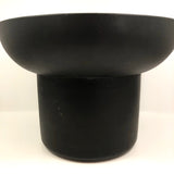 Large Mid-Century Matte Black Italian Ceramic Planter