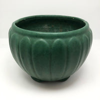 Matte Green Arts and Crafts Pottery Jardiniere