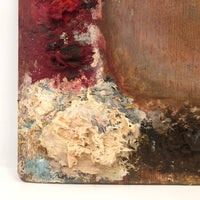 Thickly Caked Large Old Wooden Painter's Palette