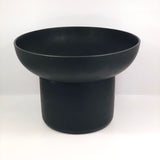 Large Mid-Century Matte Black Italian Ceramic Planter