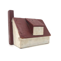 Sweet Old Handmade Red and White Painted Wooden House