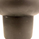 Large Mid-Century Matte Black Italian Ceramic Planter