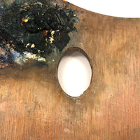 Thickly Caked Large Old Wooden Painter's Palette