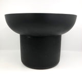 Large Mid-Century Matte Black Italian Ceramic Planter