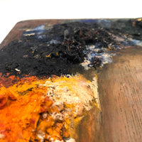 Thickly Caked Large Old Wooden Painter's Palette