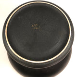 Large Mid-Century Matte Black Italian Ceramic Planter