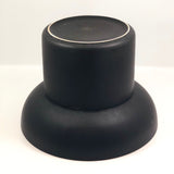 Large Mid-Century Matte Black Italian Ceramic Planter
