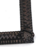 Sweet Old Tramp Art Frame with Heart Corners