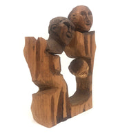 Three Headed Carved Folk Art Totem of Sorts