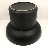 Large Mid-Century Matte Black Italian Ceramic Planter