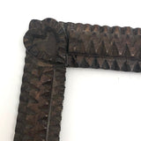 Sweet Old Tramp Art Frame with Heart Corners