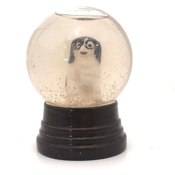 Glass and Porcelain King Charles Spaniel Snow Globe!